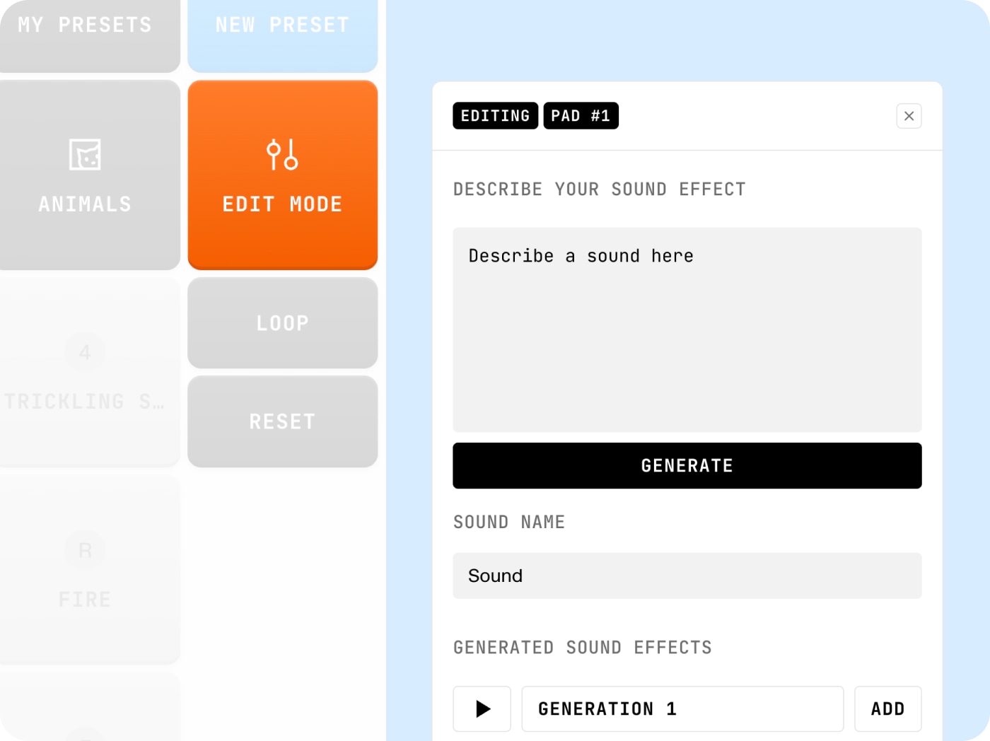 Generate your own sound effects